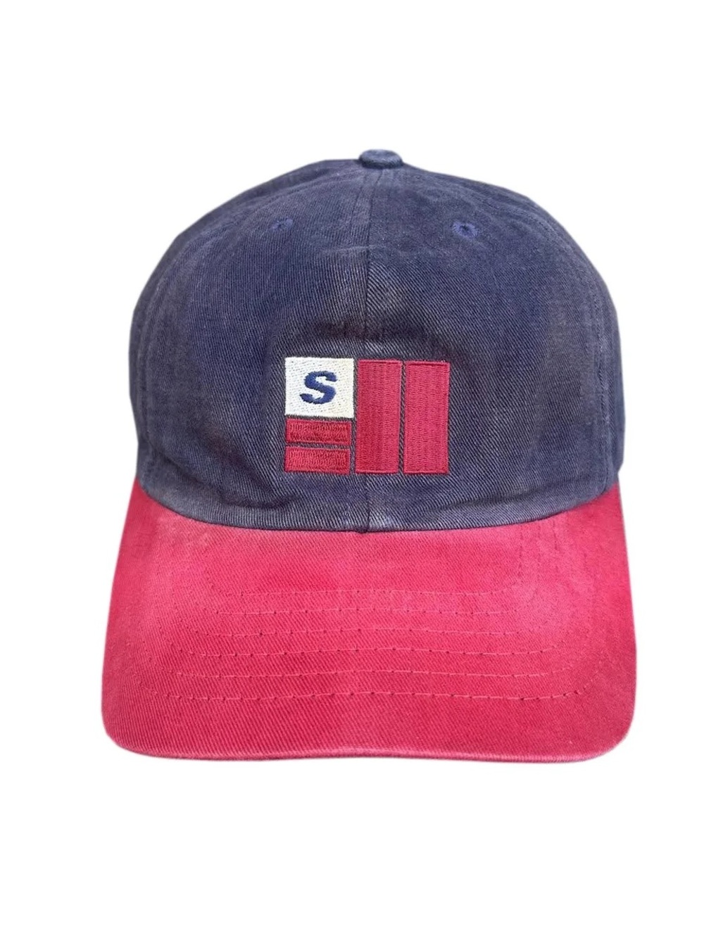 Vintage Stussy Two Toned Navy / Red Hat